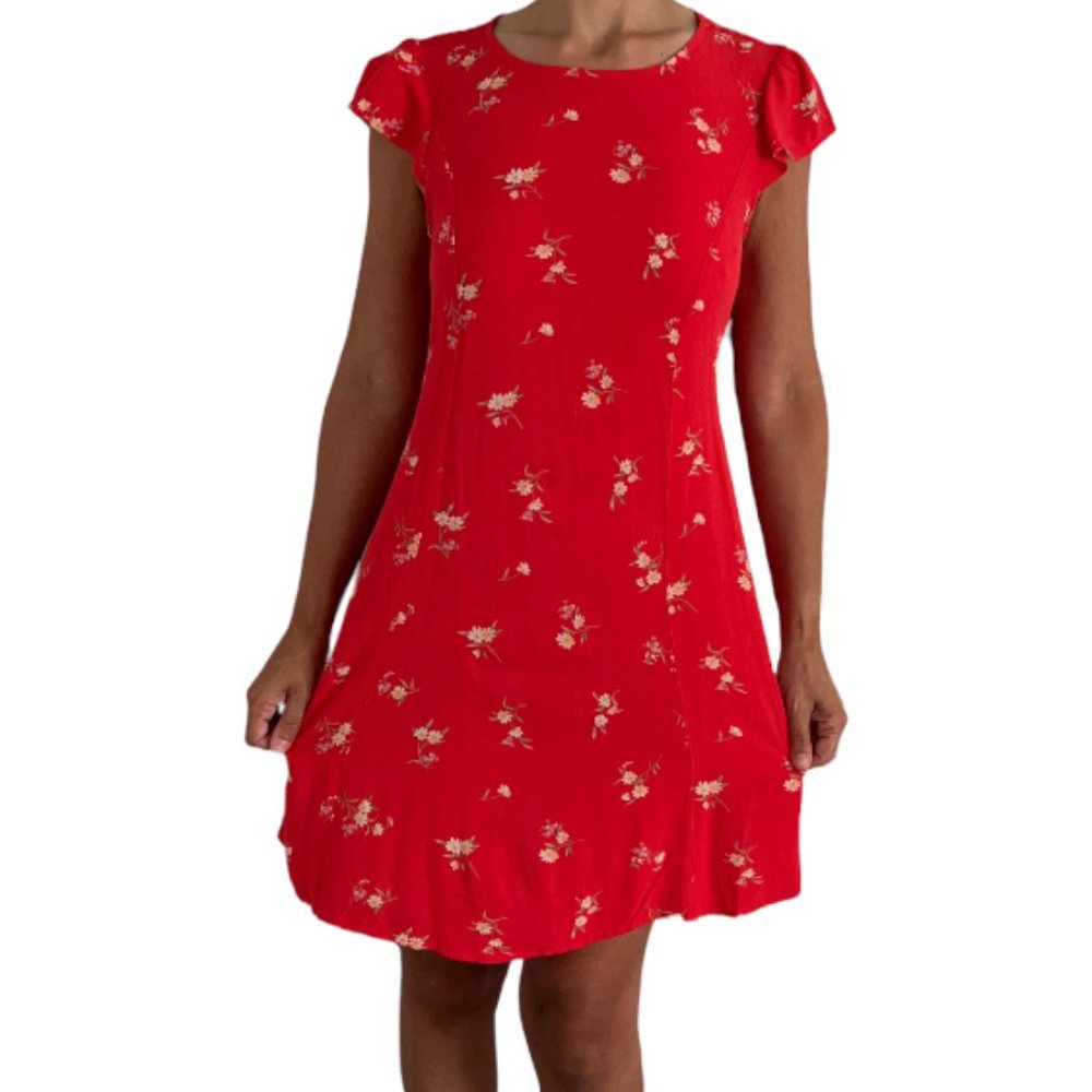 NWT American Eagle Floral & Red Mini Dress